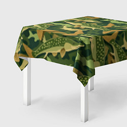 Скатерть для стола Камуфляж рыболова - рыба щука, цвет: 3D-принт — фото 2