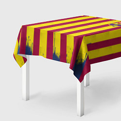 Скатерть для стола Полосатые цвета футбольного клуба Барселона, цвет: 3D-принт — фото 2