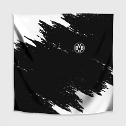 Скатерть для стола Borussia краски чёрно белый, цвет: 3D-принт
