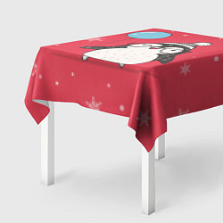 Скатерть для стола Влюбленная пингвинка, цвет: 3D-принт — фото 2