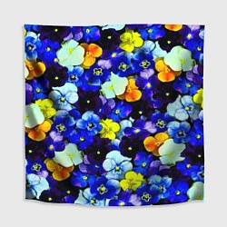 Скатерть для стола Синие цветы, цвет: 3D-принт
