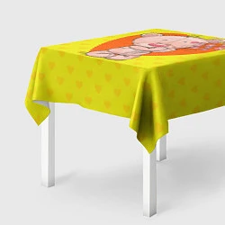 Скатерть для стола Мишка с цветочками, цвет: 3D-принт — фото 2