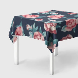 Скатерть для стола Розы: паттерн, цвет: 3D-принт — фото 2