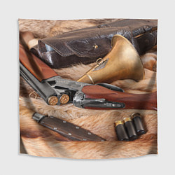 Скатерть для стола Охотничье снаряжение цвета 3D-принт — фото 1
