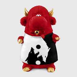 Игрушка-бычок Волки Инь и Янь Добро и Зло, цвет: 3D-красный