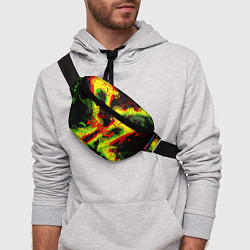 Поясная сумка Ямайка - музыка регги, цвет: 3D-принт — фото 2