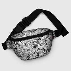 Поясная сумка Ahegao: Black & White, цвет: 3D-принт — фото 2