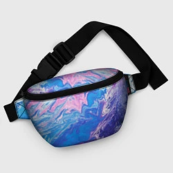 Поясная сумка Tie-Dye Blue & Violet, цвет: 3D-принт — фото 2