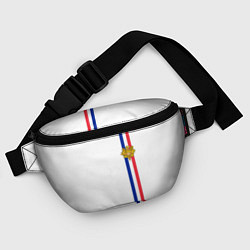 Поясная сумка Франция: лента с гербом, цвет: 3D-принт — фото 2