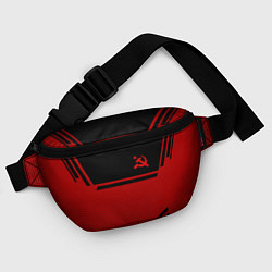 Поясная сумка USSR: Black Sport, цвет: 3D-принт — фото 2