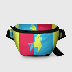 Поясная сумка Цветная Лама, цвет: 3D-принт
