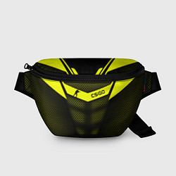 Поясная сумка CS:GO Yellow Carbon, цвет: 3D-принт