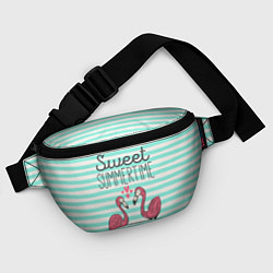 Поясная сумка Sweet Summer Flamingo, цвет: 3D-принт — фото 2