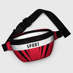 Поясная сумка Sport: Red Style, цвет: 3D-принт — фото 2