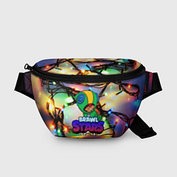 Поясная сумка BRAWL STARS НОВОГОДНИЙ, цвет: 3D-принт