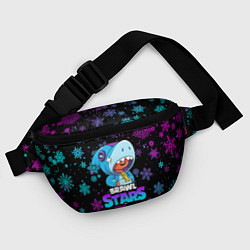 Поясная сумка BRAWL STARS LEON НОВОГОДНИЙ, цвет: 3D-принт — фото 2