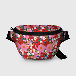 Поясная сумка Flowers, цвет: 3D-принт