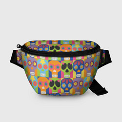 Поясная сумка Черепа паттерн, цвет: 3D-принт