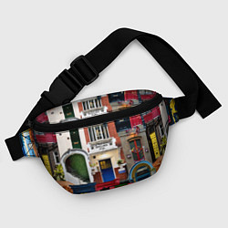 Поясная сумка London doors цифровой коллаж, цвет: 3D-принт — фото 2