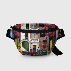 Поясная сумка London doors цифровой коллаж, цвет: 3D-принт