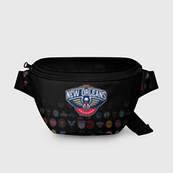Поясная сумка New Orleans Pelicans 1, цвет: 3D-принт