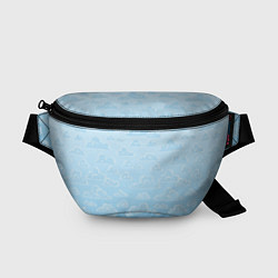 Поясная сумка Очень светлые голубые облака, цвет: 3D-принт