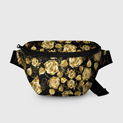 Поясная сумка Golden Roses, цвет: 3D-принт