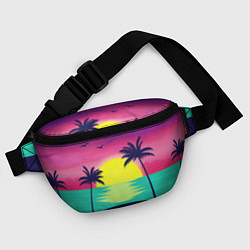 Поясная сумка ПАЛЬМЫ, цвет: 3D-принт — фото 2