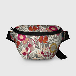 Поясная сумка Полевые цветы, цвет: 3D-принт