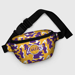 Поясная сумка LA LAKERS ЛЕЙКЕРС, цвет: 3D-принт — фото 2