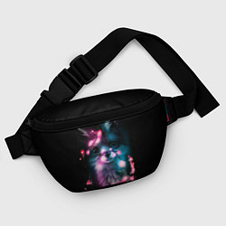 Поясная сумка Лиса с гирляндой, цвет: 3D-принт — фото 2