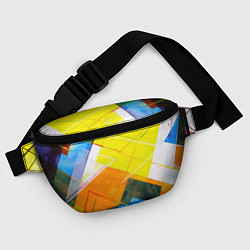 Поясная сумка Геометрический хаос, цвет: 3D-принт — фото 2
