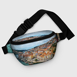 Поясная сумка Порту, оранжевые крыши, лодки, цвет: 3D-принт — фото 2