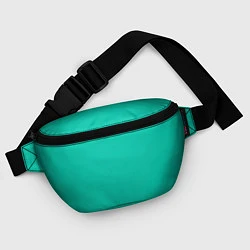Поясная сумка Бискайский зеленый без рисунка, цвет: 3D-принт — фото 2