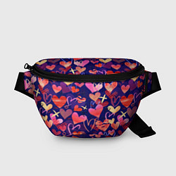 Поясная сумка Love, цвет: 3D-принт