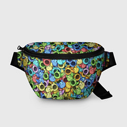 Поясная сумка Цветные Поп Котики, цвет: 3D-принт