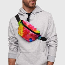 Поясная сумка Брызги краски, цвет: 3D-принт — фото 2