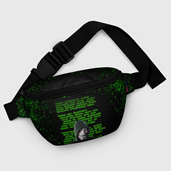 Поясная сумка Матрица мата Анонимус, цвет: 3D-принт — фото 2