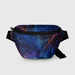 Поясная сумка Синяя чешуйчатая абстракция blue cosmos, цвет: 3D-принт