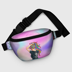 Поясная сумка Девушка рок, цвет: 3D-принт — фото 2