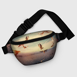 Поясная сумка Чайки на воде, цвет: 3D-принт — фото 2