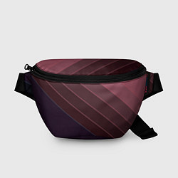 Поясная сумка Коричнево-фиолетовый узор, цвет: 3D-принт