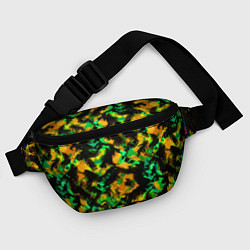 Поясная сумка Абстрактный желто-зеленый узор, цвет: 3D-принт — фото 2