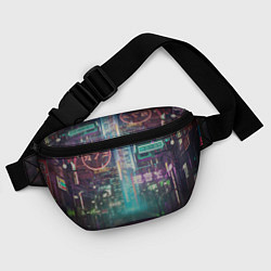 Поясная сумка Neon Tokyo, цвет: 3D-принт — фото 2