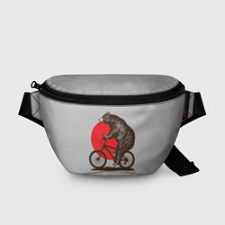 Поясная сумка Медведь на велосиеде, цвет: 3D-принт