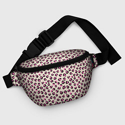 Поясная сумка Леопардовый принт розовый, цвет: 3D-принт — фото 2