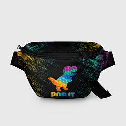 Поясная сумка POP IT DINOSAUR ДИНОЗАВР, цвет: 3D-принт