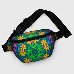 Поясная сумка Цветы и узоры - Калейдоскоп, цвет: 3D-принт — фото 2