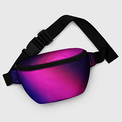 Поясная сумка Фиолетово-малиновый градиент, цвет: 3D-принт — фото 2