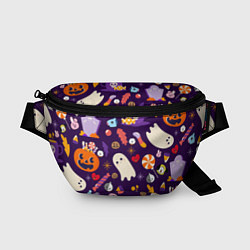 Поясная сумка HALLOWEEN BTS BT21 PATTERN БТ21 БТС ХЕЛЛОУИН, цвет: 3D-принт